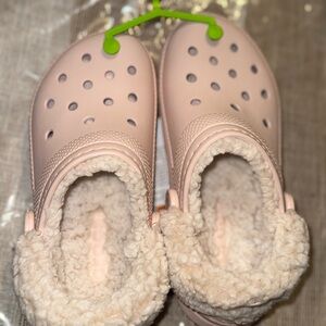 Pink Fleece-Lined Clogs